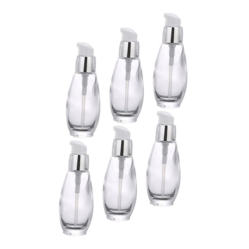 18 Pcs Press Liquid Foundation Bottle Lotion Sub Bottles Glass Foundation Bottle Leakproof Bracket Transparentx3pcs 10x4cmx3pcs