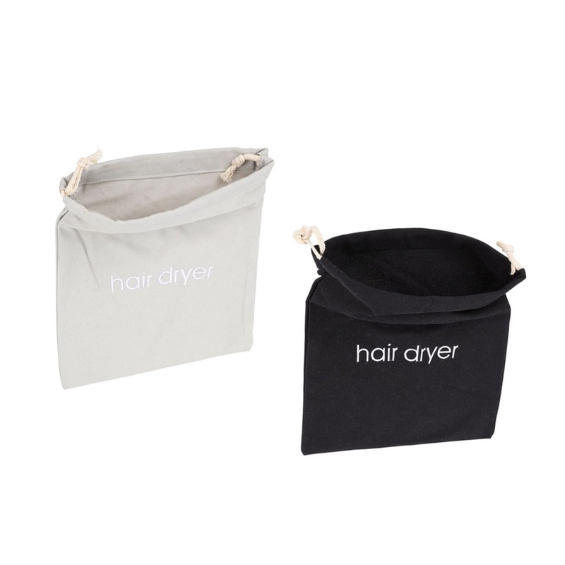 2pcs Hair Dryer Storage Bag Drawstring Room Supplies Travel 33.00X30.00X0.50CM As Shown