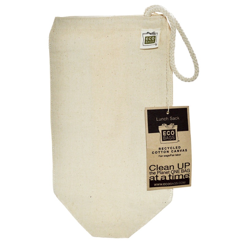ECOBAGS Recycled Cotton Canvas Lunch Sack 1 Bag 7″w x 10.5″h
