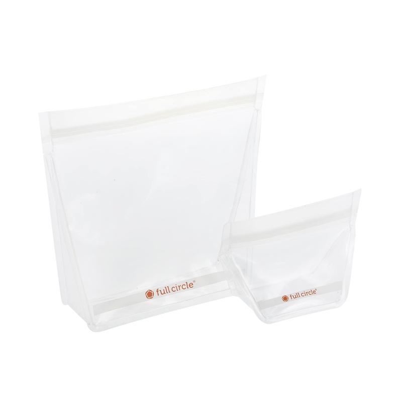 Full Circle ZipTuck Reusable Plastic Bags Mini & Travel Set, Clear Mini & Travel Set Clear