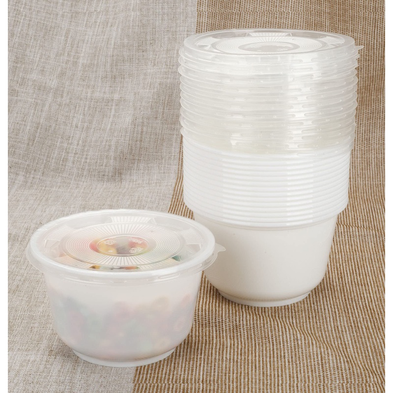 GOLDEN APPLE Meal prep containers 28oz-15sets 850ml – Reusable Plastic Containers with Lids -BPA Free- Disposable Meal Prep Bowls – Microwavable, Freezer and Dishwasher Safe – Lunch Containers 28 Ounce