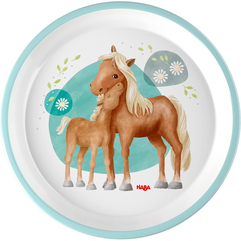 HABA 305700 – Children’s plate horses 1 piece grey 1 piece (1 pack) plate