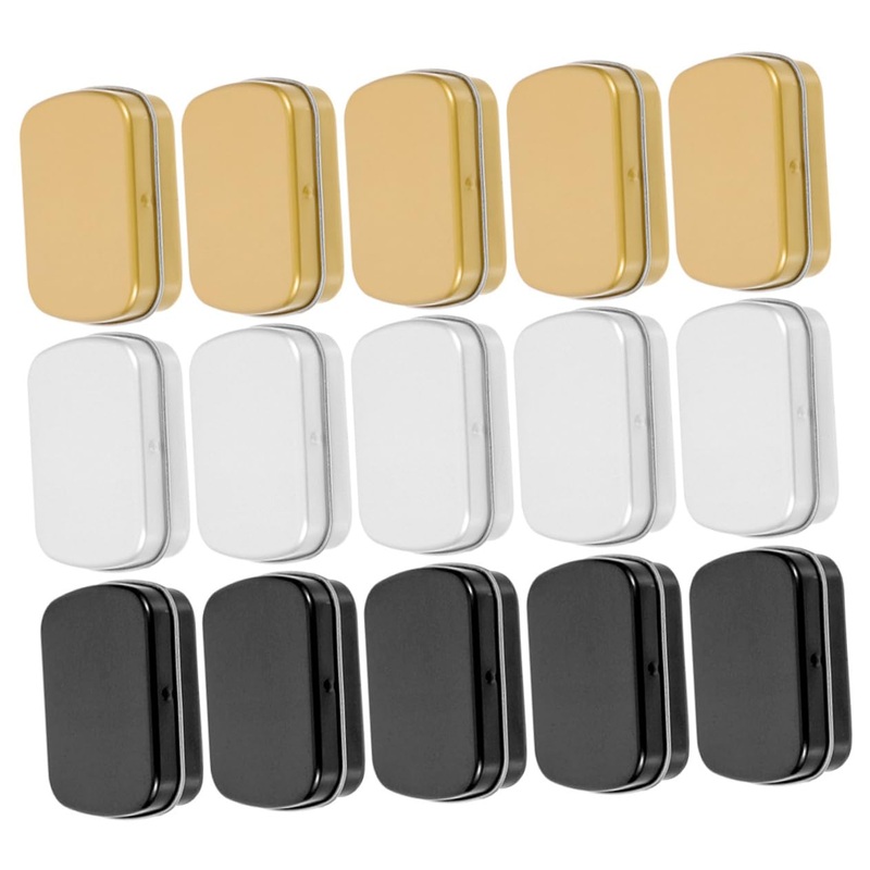 MUSISALY 15pcs Mini Tin Box Iron Candy Cans Small Iron Can Small Tins with Lids Small Tin Case Small Objects Organizer Iron Jar Wedding Candy Tins Iron Containers Iron Organizer Cream Case
