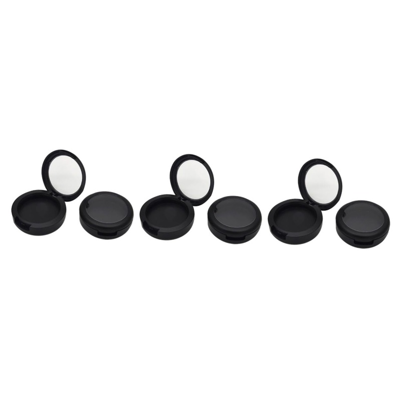 NOLITOY 6 Pcs Creamy Eyeshadow Refillable Cream Containers Travel Containers for Creams Storage Box Small Mx3pcs Blackx3pcs