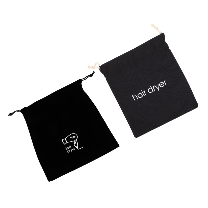 TOVINANNA 2pcs Hair Dryer Storage Bag Hairdryer Organizer Hair Dryer Bag Drawstring Hair Dryer Bonnet Fabric 33.00X30.00X0.50CM As Shown 1