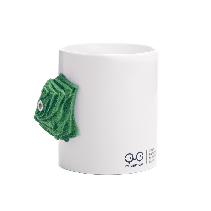 YY Vertical Climbing mug made of ceramic and resin 30 cl green