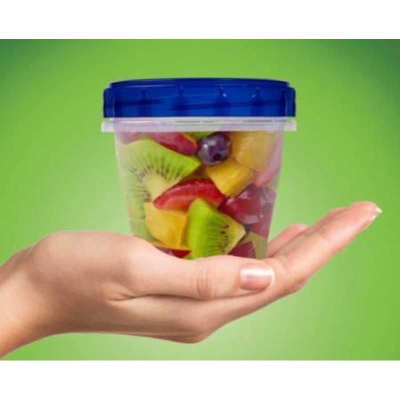 Ziploc Twist ‘n Loc Storage Containers for Food Travel and Organization Dishwasher Safe Extra Small Round 4 Count