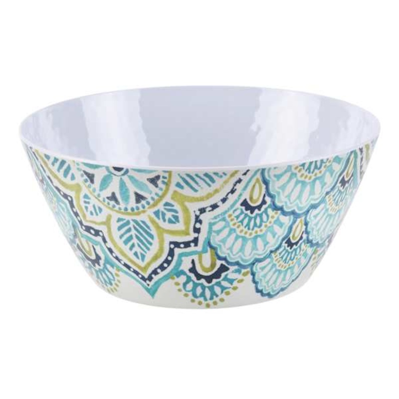 Blue Paisley Melamine Serving Bowl, 10″