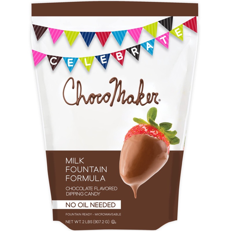 ChocoMaker Milk Chocolate Microwavable Fondue and Fountain Dipping Candy – 2 Pound Bag