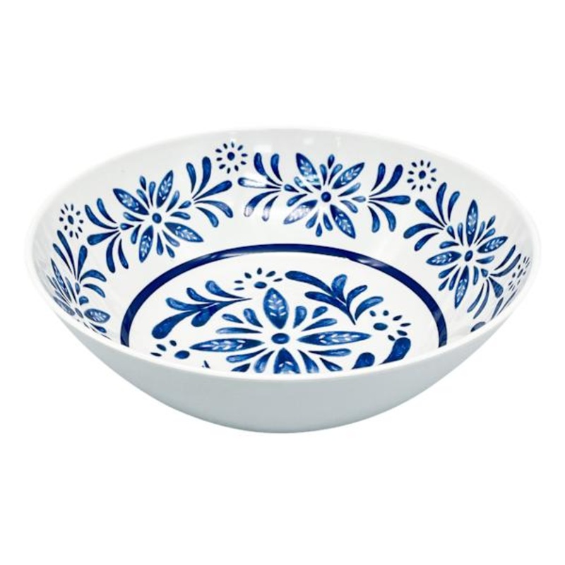 Large Blue Mosaic Serving Bowl, 10″