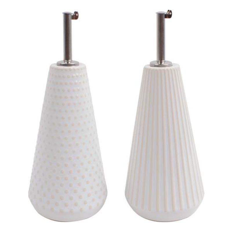 Pasadena Oil & Vinegar Bottle Set, White