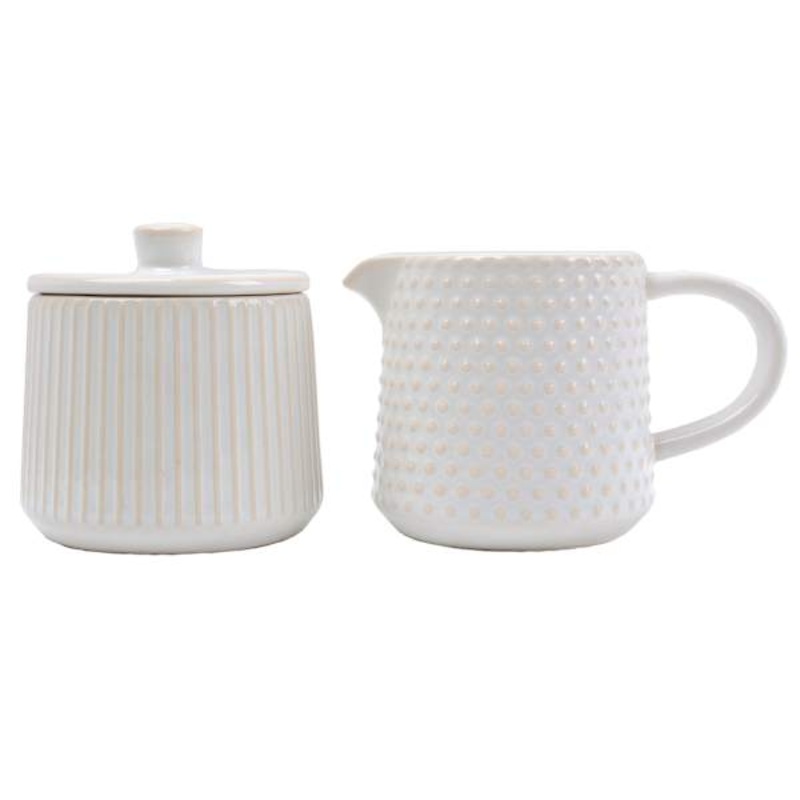 Pasadena Sugar Creamer Set, White