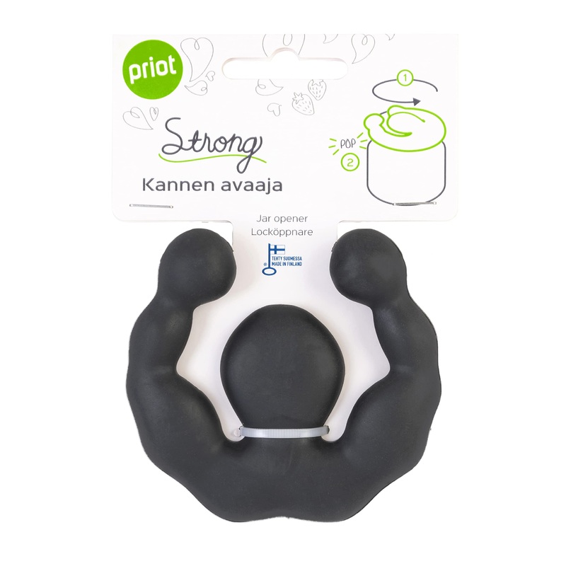 Priot Strong glass opener |Jar Opener |Twist Fluer for weak hands children seniors people with arthritis kitchen help to be easy to grasp and open the lid gray
