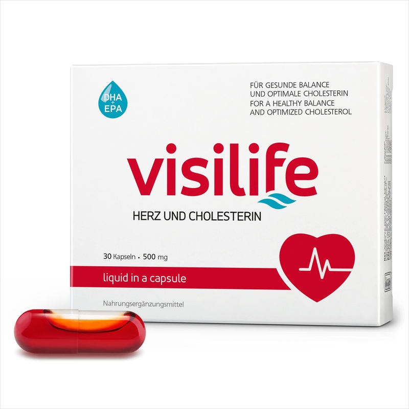 Visilife – for a healthy heart and normal cholesterol level – LDL and HDL.Liquid formula for a complete recording.High results with low doses.Laboratory test (1 Pack)