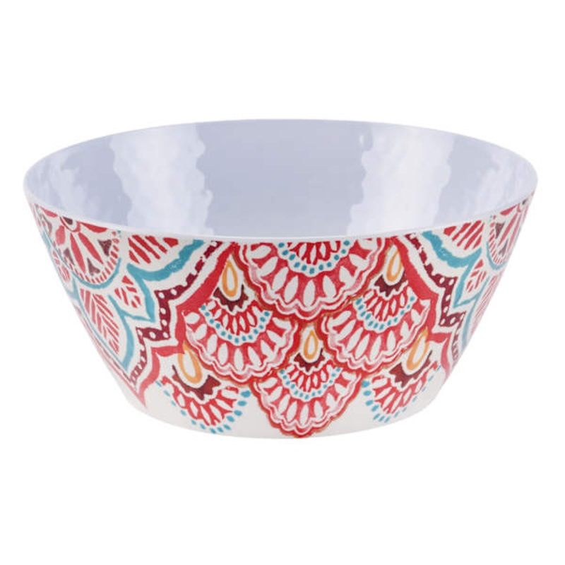 Warm Paisley Large Melamine Serving Bowl, 10″