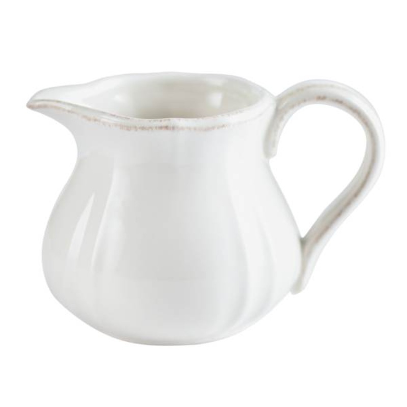 White Scalloped Creamer Jar