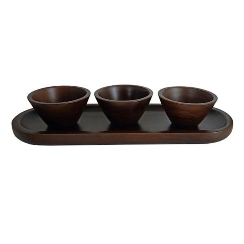 Condiment Tray & 3 Bowls