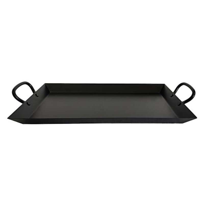 Found & Fable Black Metal Serving Tray with Handles