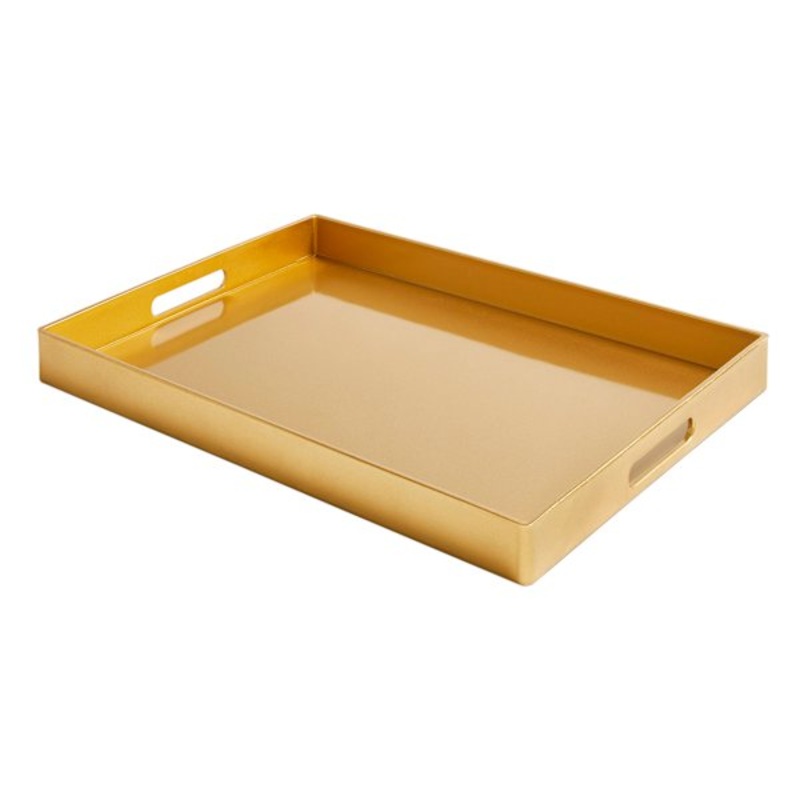 Gold Rectangle Decorative Tray, 14×19