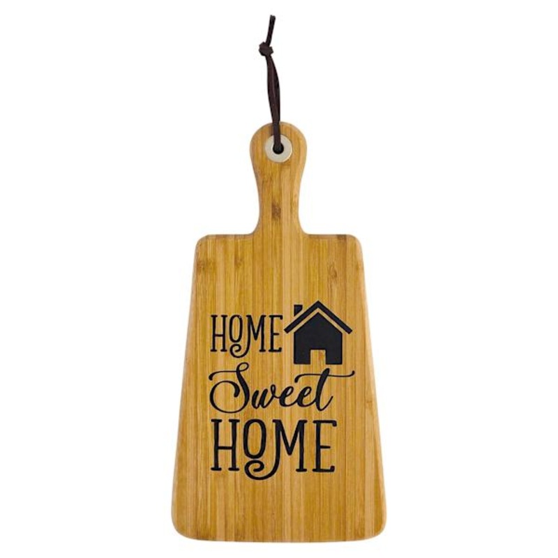 Home Sweet Home Bamboo Wood Serving Board, 11.8″