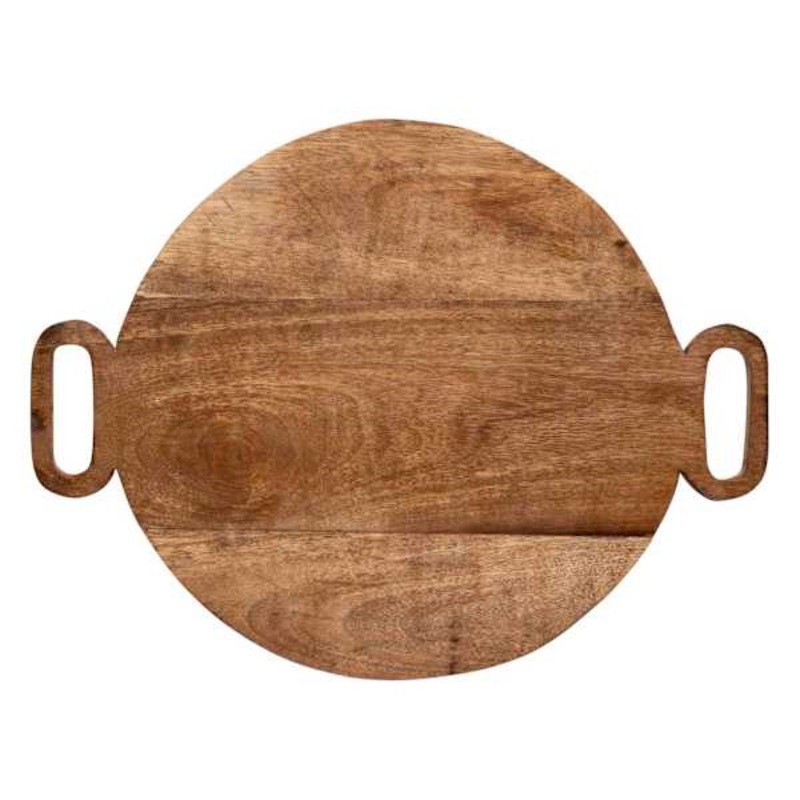 Mango Wood Cutting Board with Handles, 16″