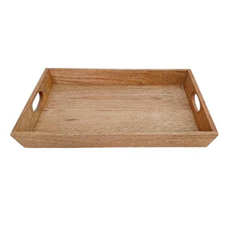 Mango Wood Rectangle Taper Tray, 20×14