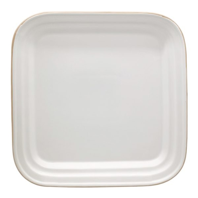 Tracey Boyd White Matte Square Platter, 10″