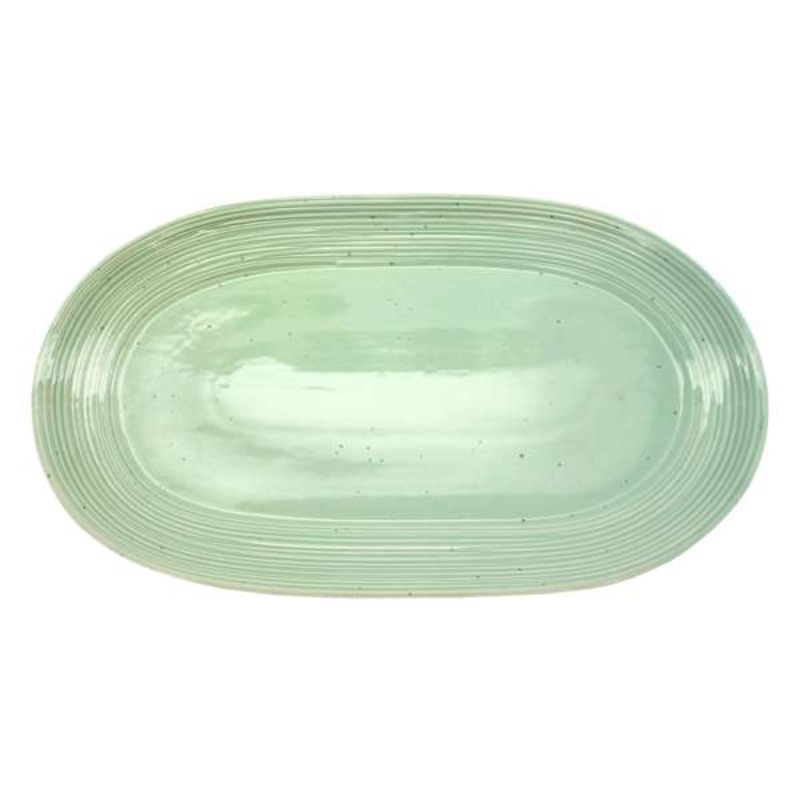 White Glazed Oval Platter, Small