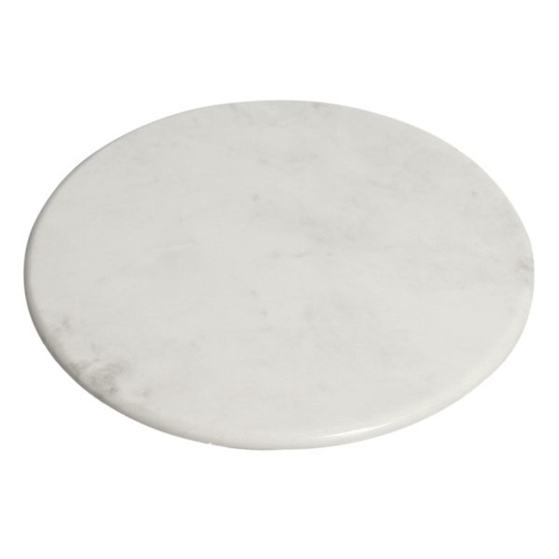 White Marbled Round Serving Board, 14″