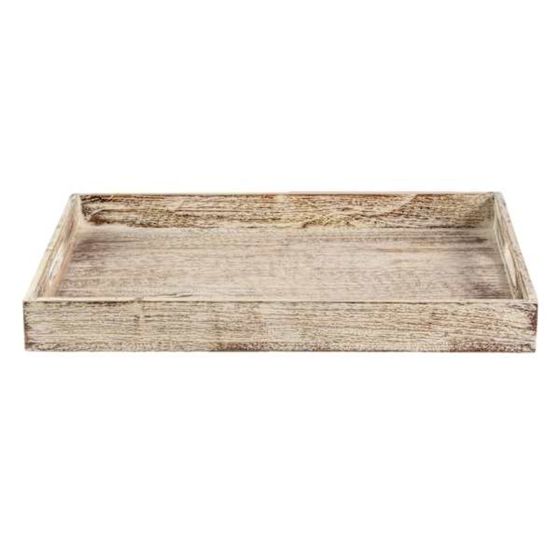 White Wood Tray, 19×14