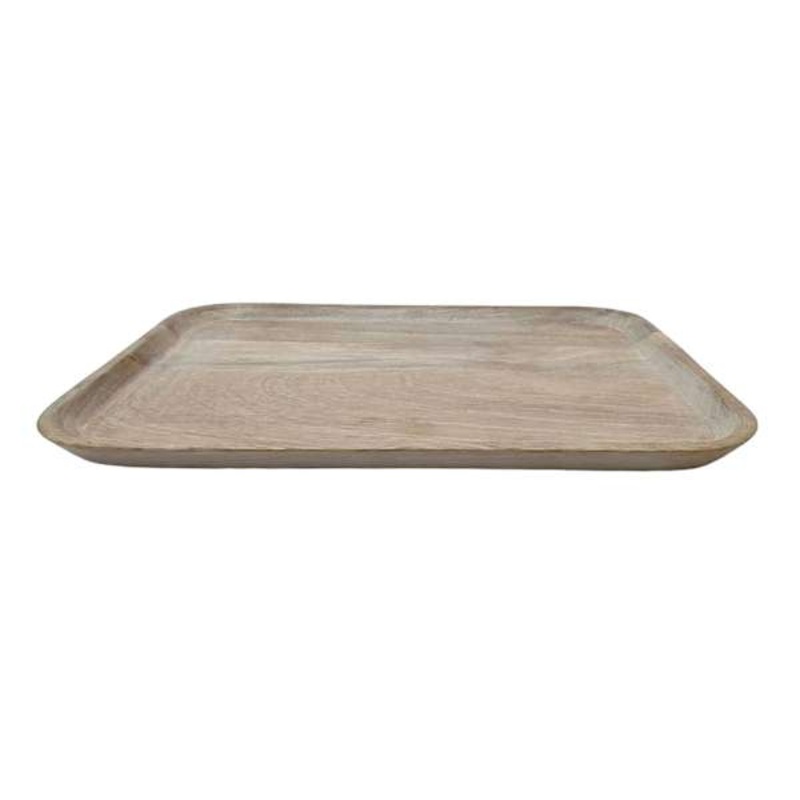 White Wooden Decorative Tray, Medium