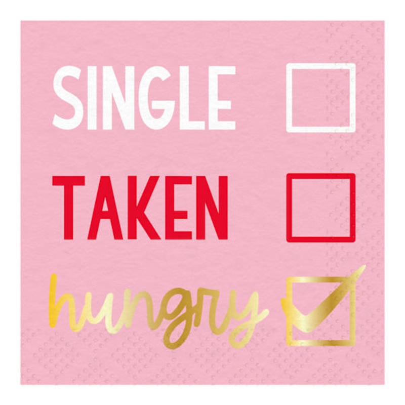 20-Count Sassy Valentine Hungry Foil Cocktail Napkin