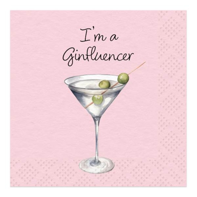 20-Pack Ginfluencer Cocktail Napkins
