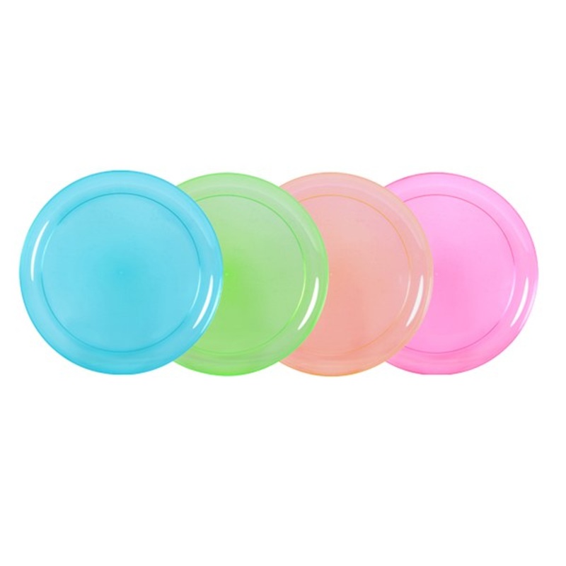 20-Pack Neon Mix Plastic Plates