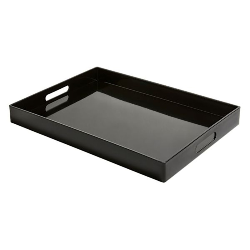 Black Rectangle Decorative Tray, 14×19
