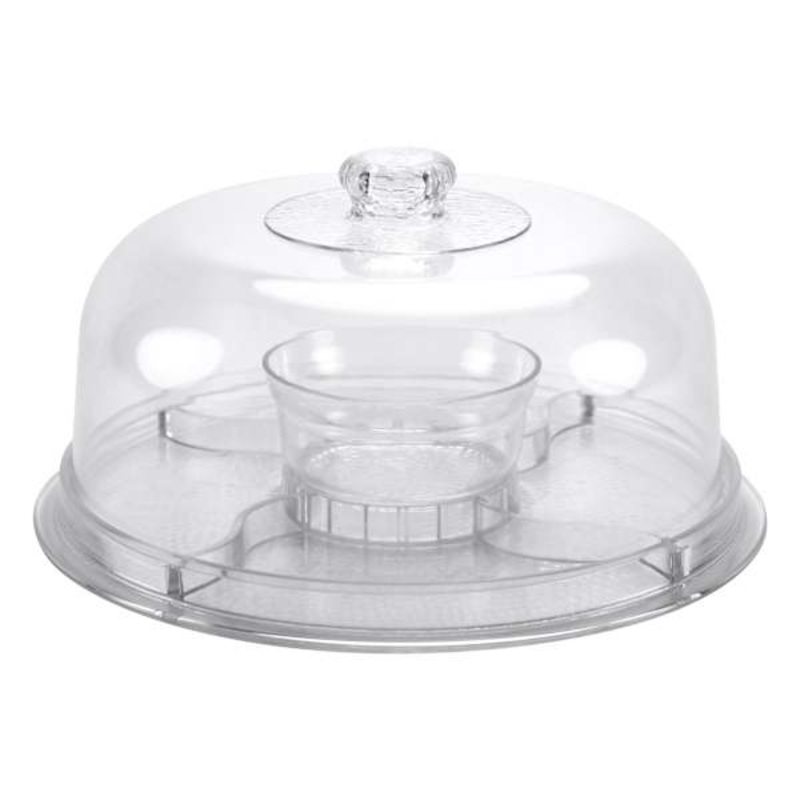 Clear Plastic Multi-Purpose 6-In-1 Server, 12.3×6.3