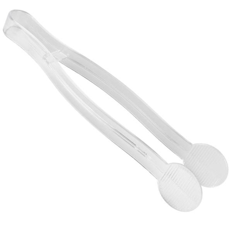 Hanna K. Signature 2-Count Clear Plastic Ice Tong, 9.25″