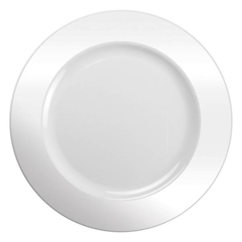 Lillian Table Settings 10-Count Pearl White Plastic Charger Plate, 12″