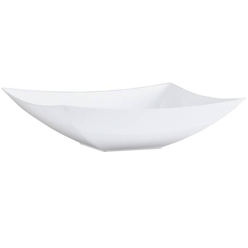 Lillian Table Settings 2-Count Pearl White Plastic Rectangle Bowls, 128oz