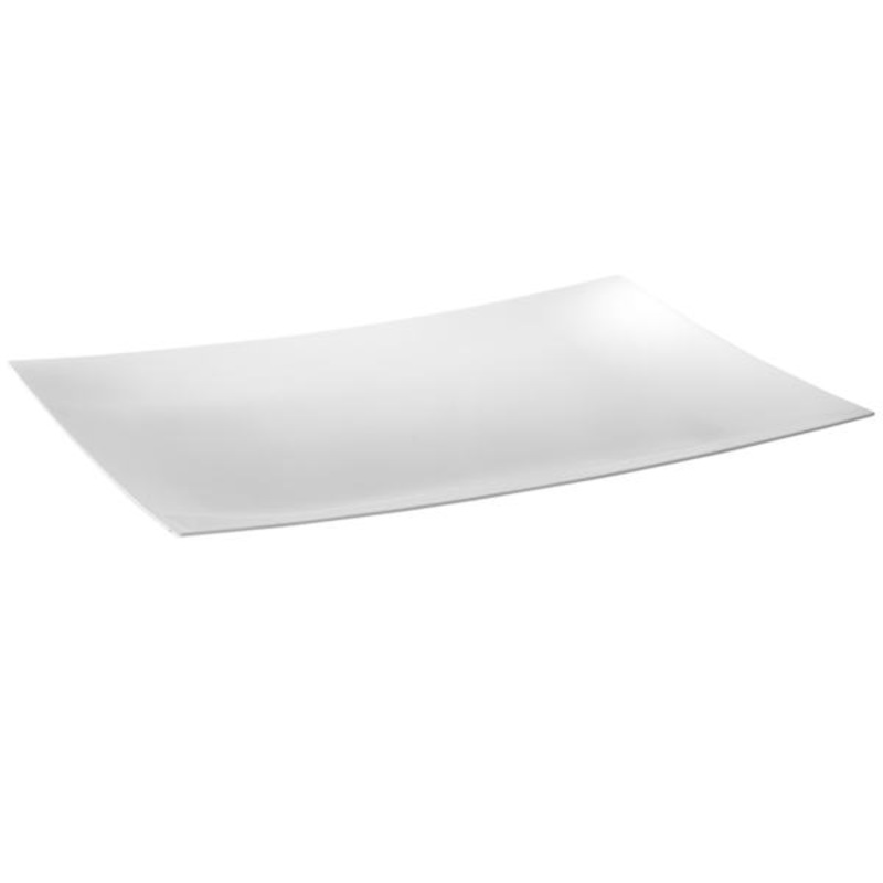 Lillian Table Settings 3-Count Pearl White Rectangle Plastic Trays, 9×13