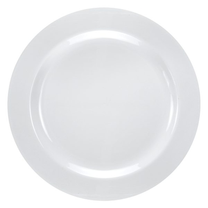 Lillian Table Settings 30-Count Pearl White Plastic Plates, 10.25″