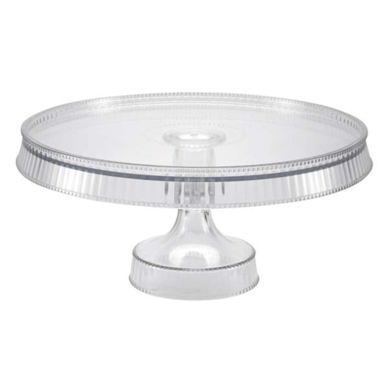 Lillian Table Settings Clear Plastic Cake Stand, 10.5″