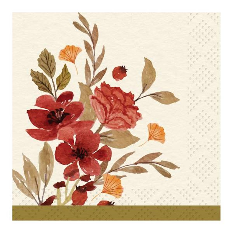 Lunch Napkin Autumn Foliage 6.5In 20Ct