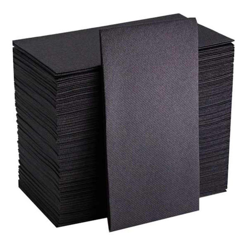 Quilted Black Paper Napkins