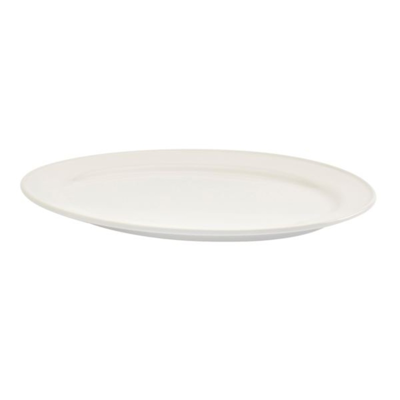 Rim Ceramic Oval Platter, 12.5″