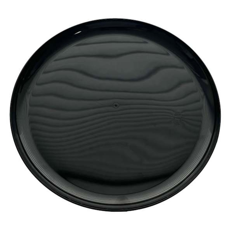Set of 10 Black Dinner Plates, 10″