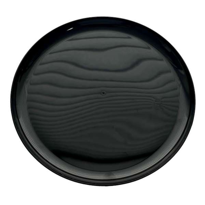 Set of 10 Black Salad Plates, 8″