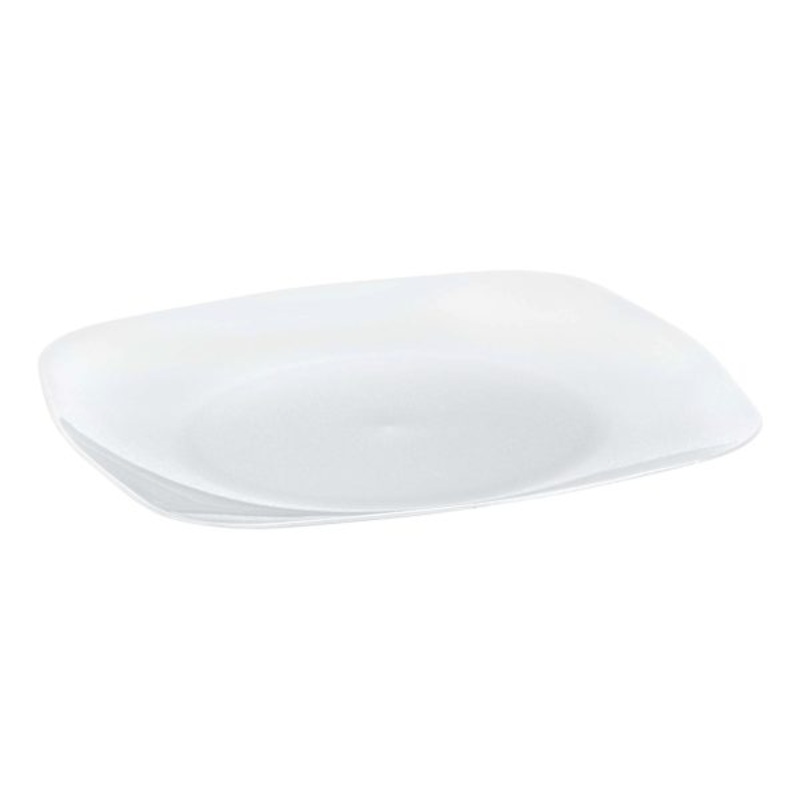 10-Count Pearl White Retro Plastic Plate, 10.25″