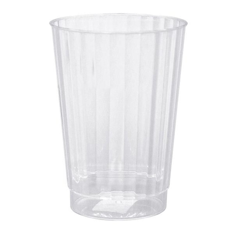 20-Count Clear Ribbed Tumbler, 12oz