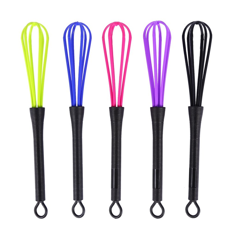 ANGGREK 5PCS Plastic Salon Barber Hairdressing Hair Color Dye Cream Whisk Kitchen Balloon Mixer Tool